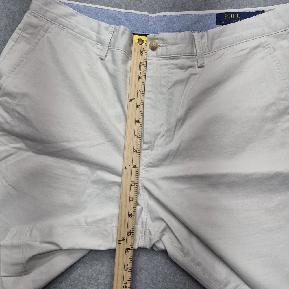 Polo Ralph Lauren Shorts Mens 35 Beige Chino Flat Front Casual Preppy Golf